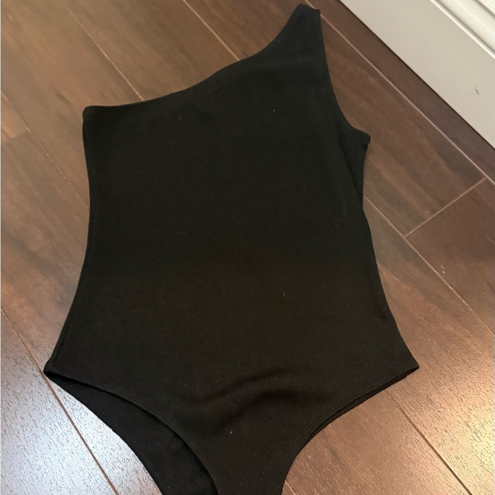 Zara Black One-Shoulder Bodysuit